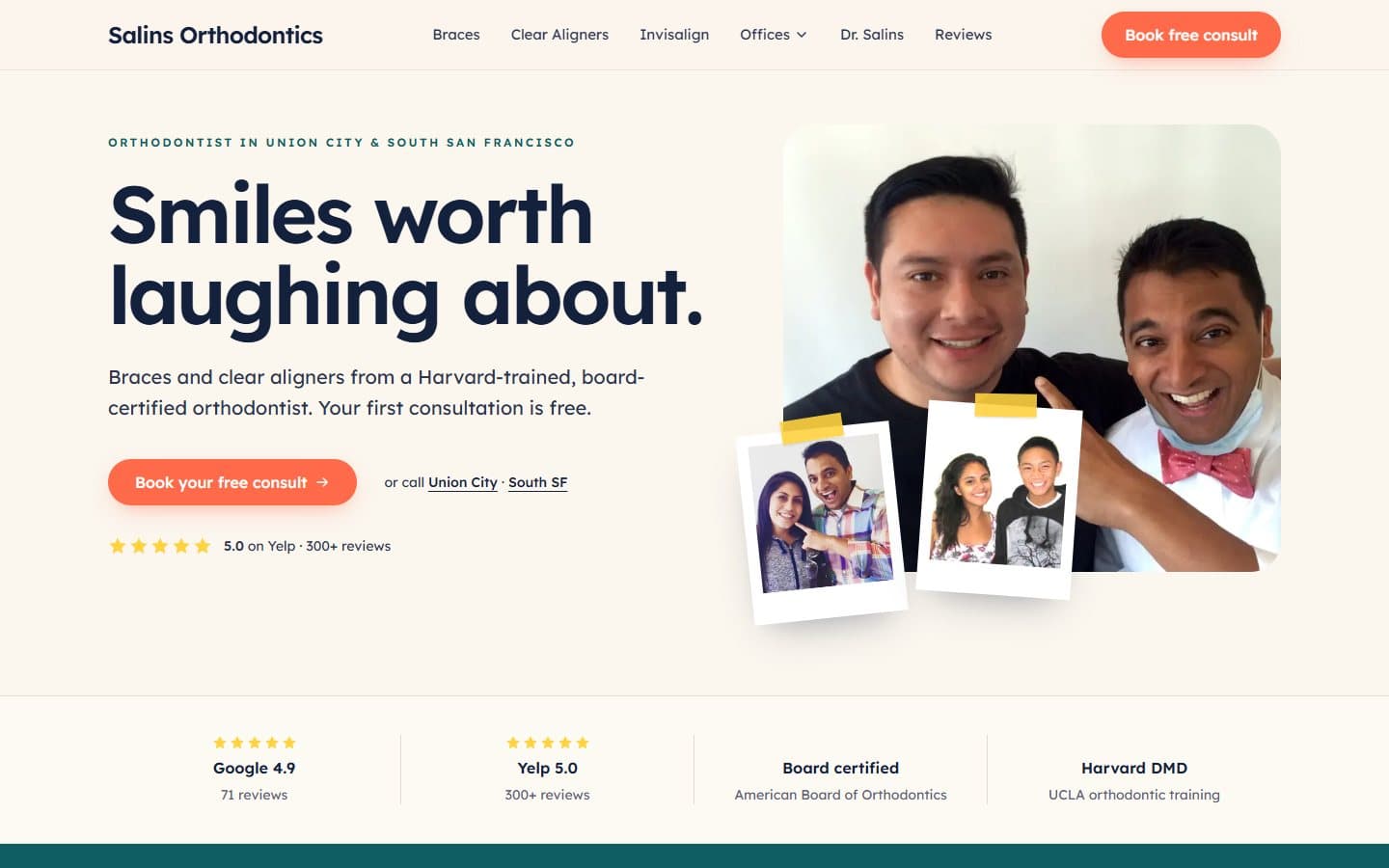 The new Salins Orthodontics website