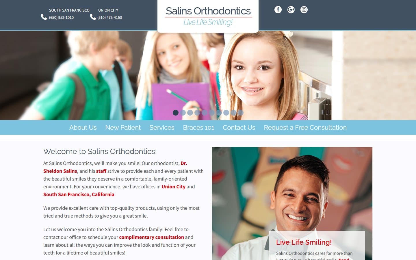 The practice's previous website